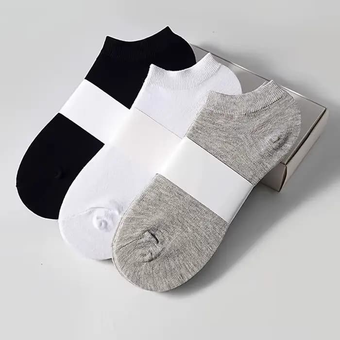Chaussettes unisexes décontractées de couleur unie