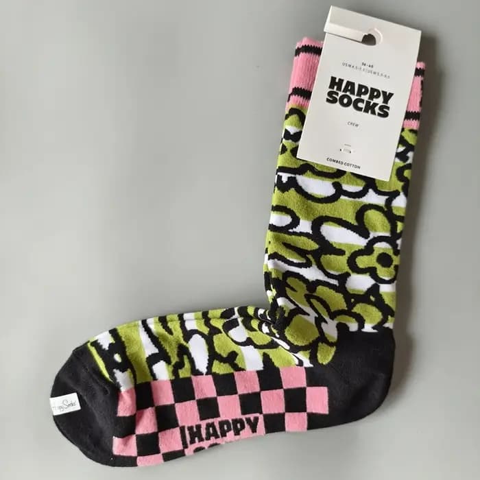 Happy Socks – chaussettes amusantes unisexes en coton peigné doux