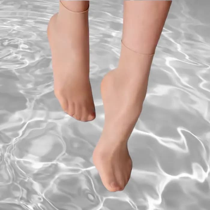 Chaussettes ultra-fines en satin brillant et extensible, couleur unie, respirantes, effet huileux, p