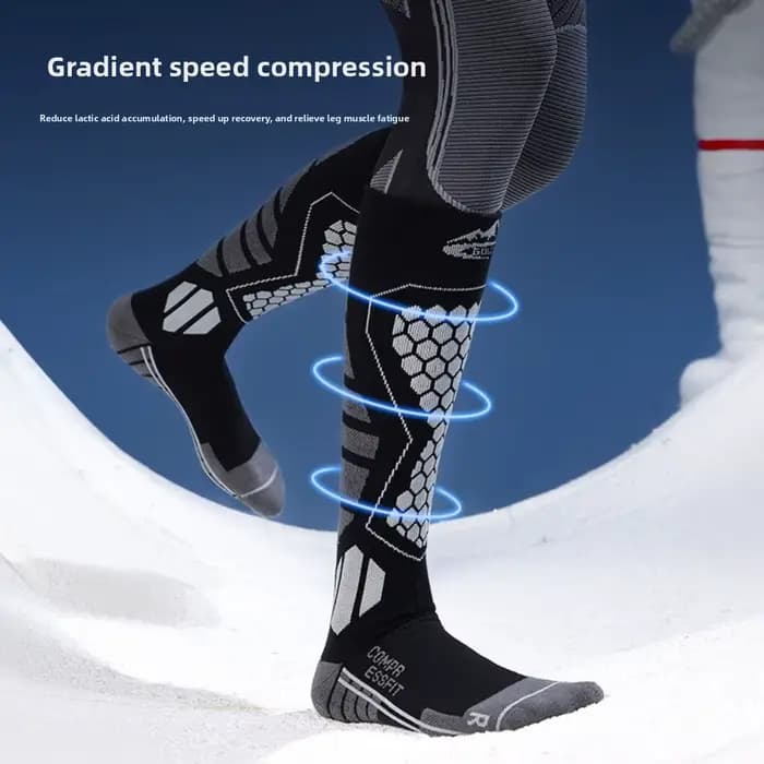 Nouvelles chaussettes de ski épaisses, respirantes, à compression thermique, antidérapantes, anti-humidité, pour le snowboard par temps froid