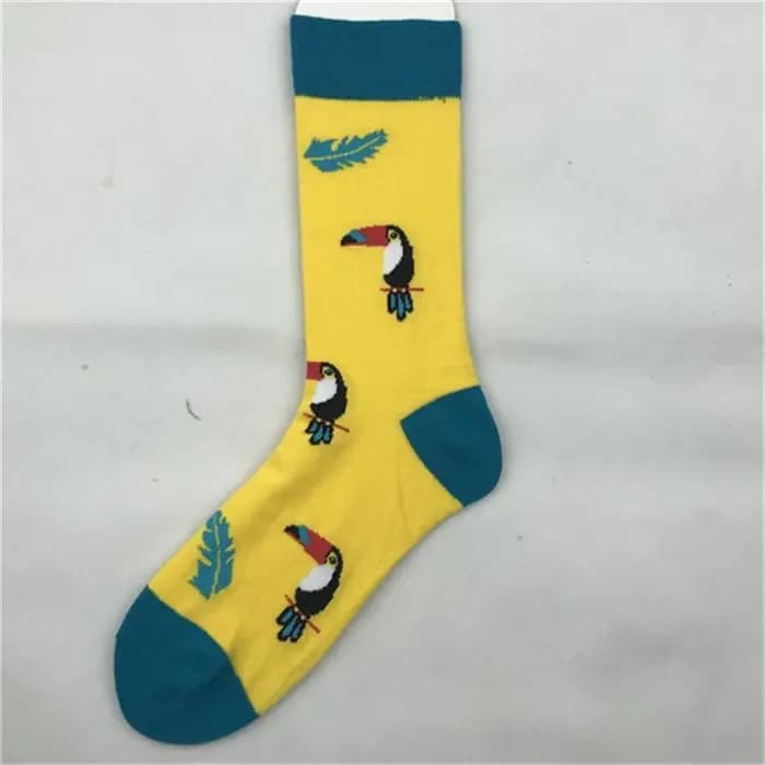 HAPPY SOCKS Taille 36-40 Personnalité des femmes adultes Quatre saisons Chaussettes épaisses mi-tube Couleur artistique