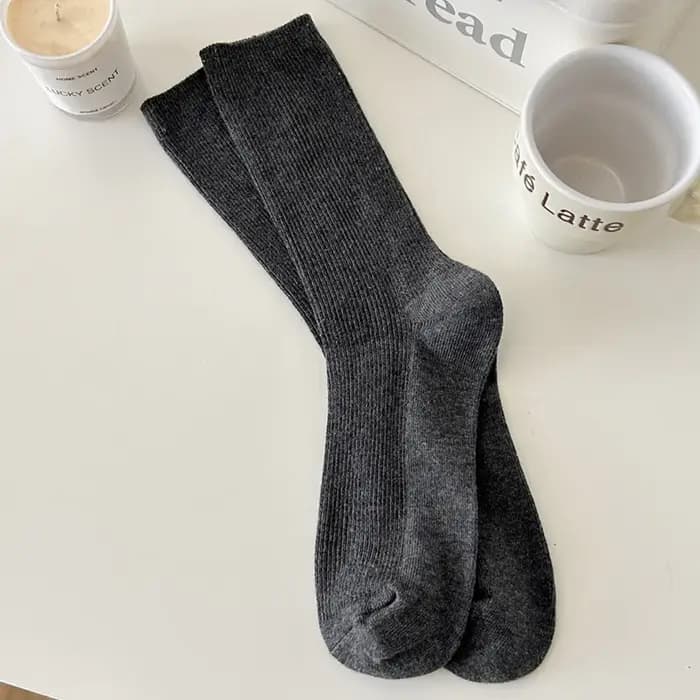Chaussettes rayées en coton pour femmes, respirantes, absorbant la sueur, simples, rétro, nouvelle collection automne