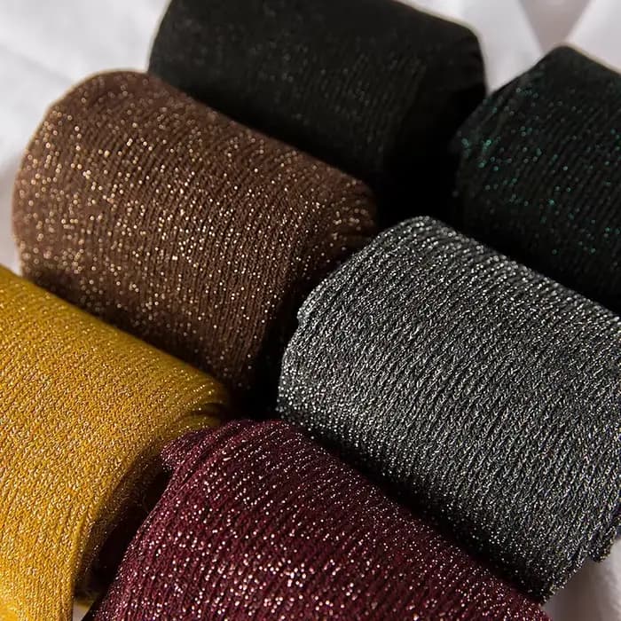 Chaussettes brillantes à paillettes pour femmes