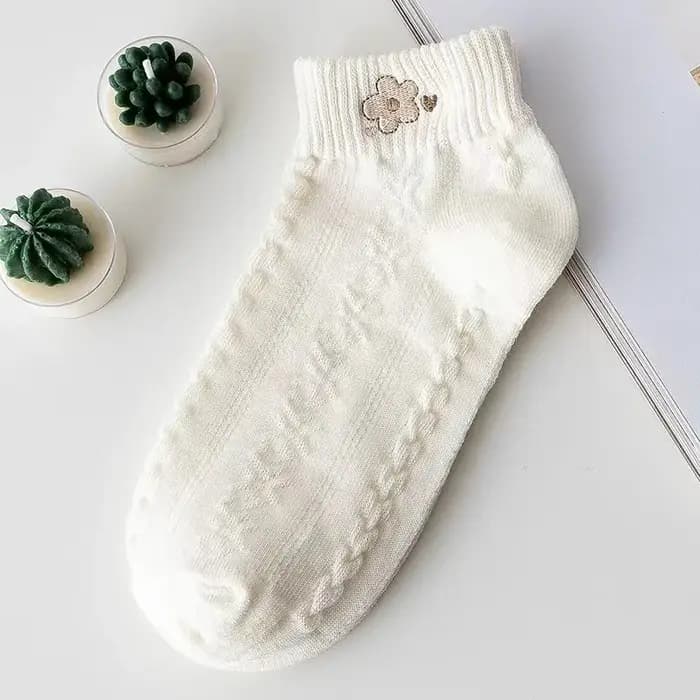 Chaussettes d'Été Blanches en Coton pour Femme et Fille