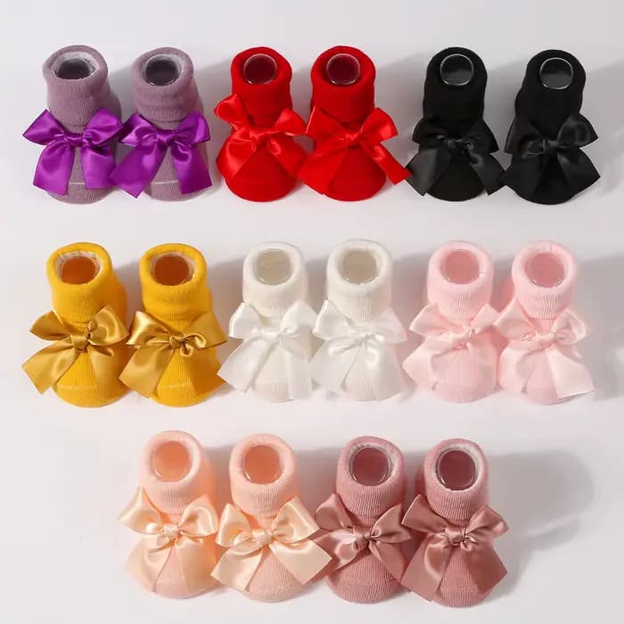 Chaussettes à nœud pour bébé de 0 à 6 mois