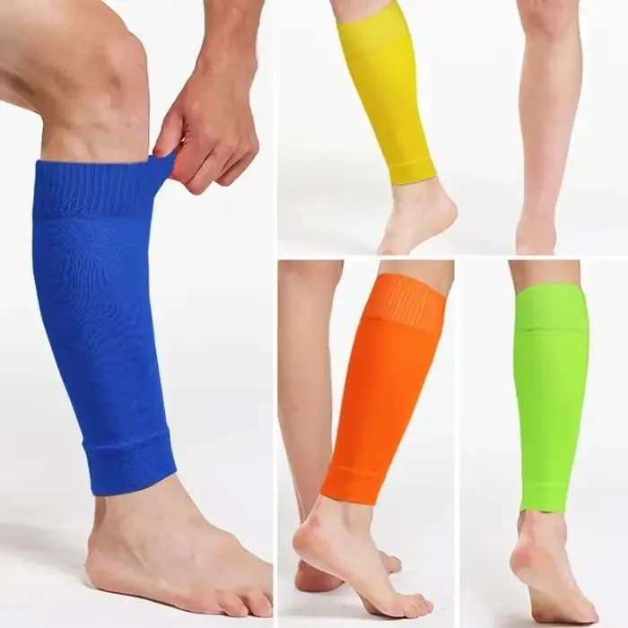 1 Paire de Chaussettes de Football, Accessoires de Football, Manchons de Protection des Jambes Respirants, Chaussettes de Sport pour Adultes et Enfants, Protège-Tibias, Protection du Mollet, Couvre-Ja