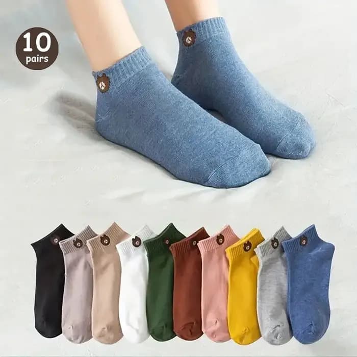 Chaussettes de rinçage à motifs d'ours en peluche de dessin animé pour femmes