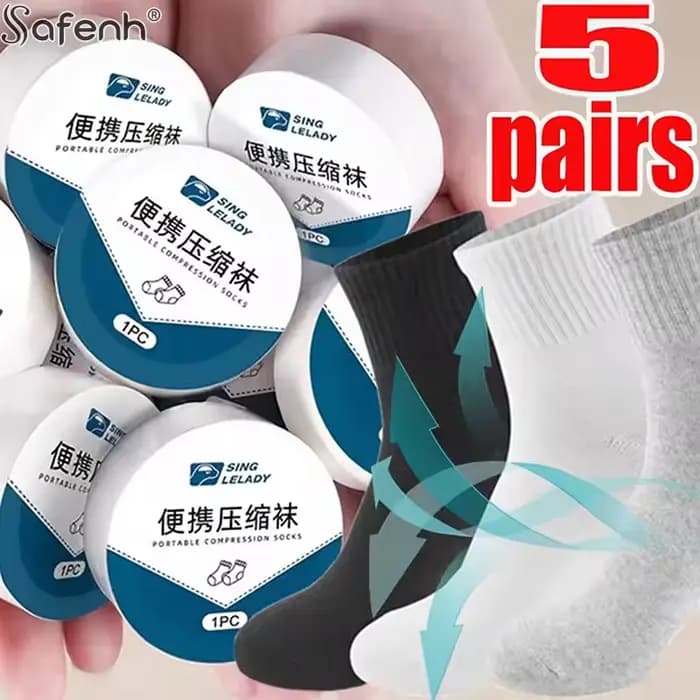 5 paires de chaussettes de voyage jetables pour hommes et femmes