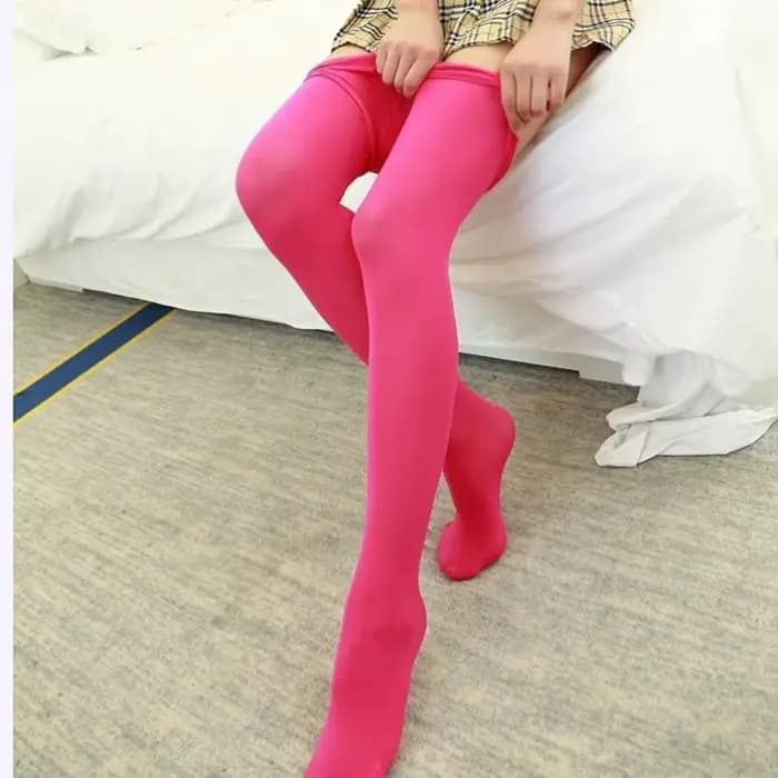 Collants, bas, leggings et pantalons-chaussettes pour femmes, noirs, printemps automne, colorés, sexy, Lolita, couleurs bonbon, Kawaii, Gothic