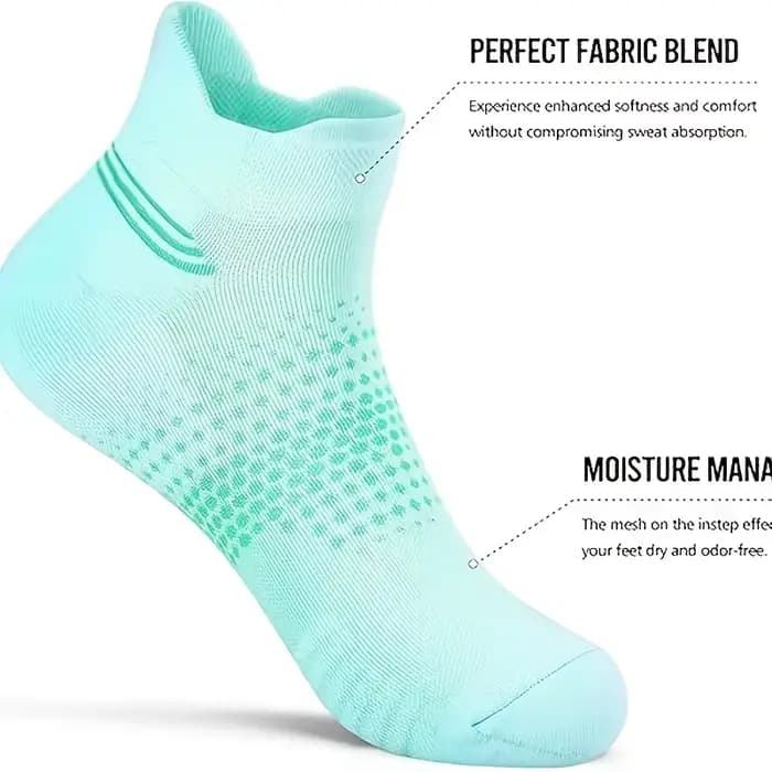6/12 paires de chaussettes athlétiques à la cheville pour femmes