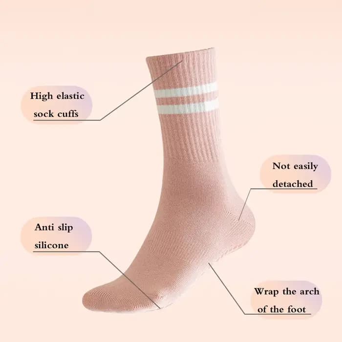 Chaussettes Pilates avec poignées pour femmes