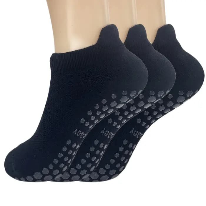 3 paires de chaussettes Pilates à poignée pour femmes
