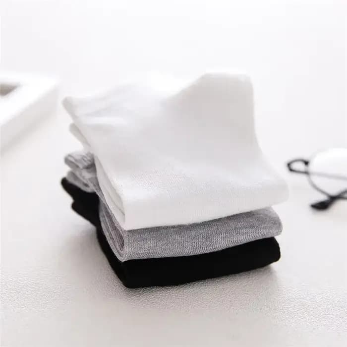 5 paires de chaussettes unisexes décontractées de couleur unie