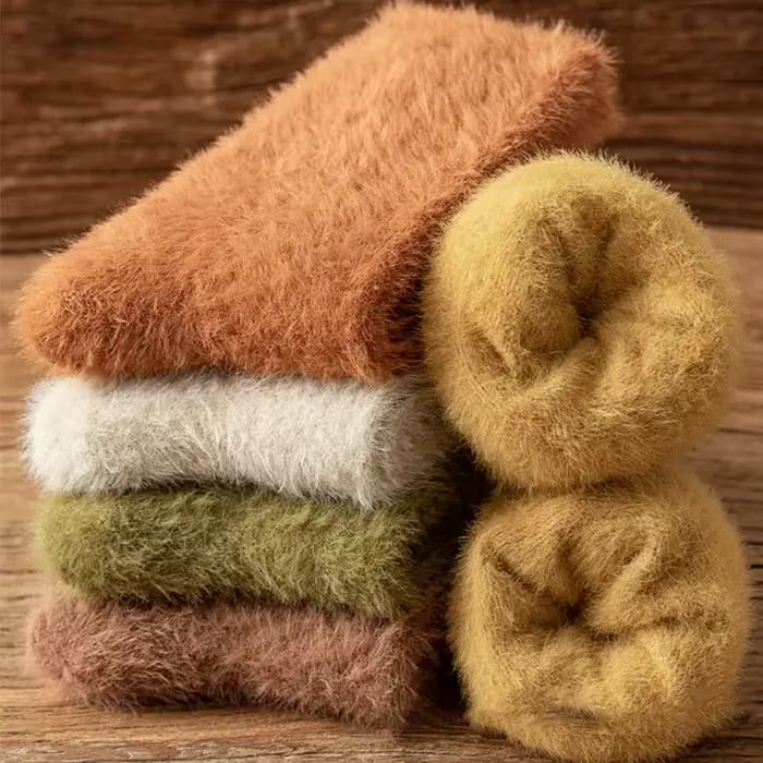 Chaussettes en fourrure de vison pour femmes et hommes