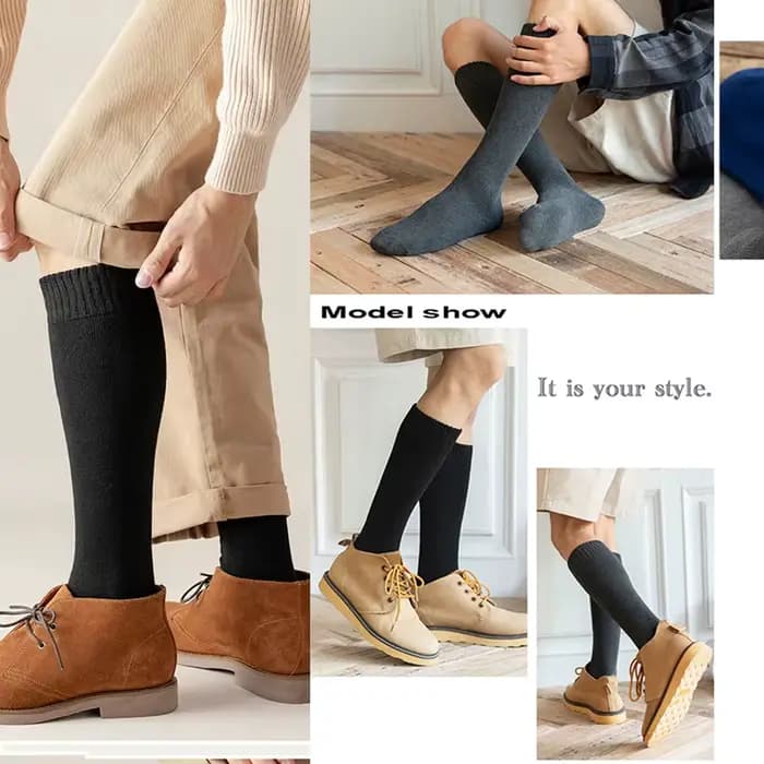 Chaussettes thermiques à hauteur du genou pour hommes