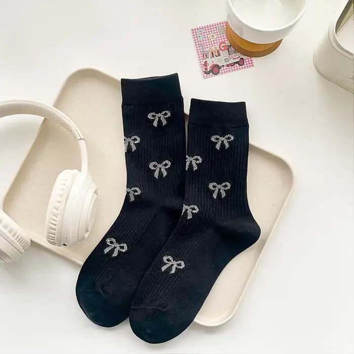 Chaussettes longues à imprimé étoile pour femmes