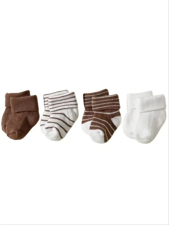 4 paires de chaussettes pour bébé de 0 à 12 mois