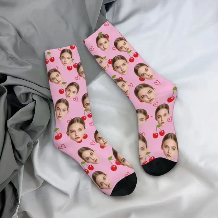 Chaussettes personnalisées avec photo du visage