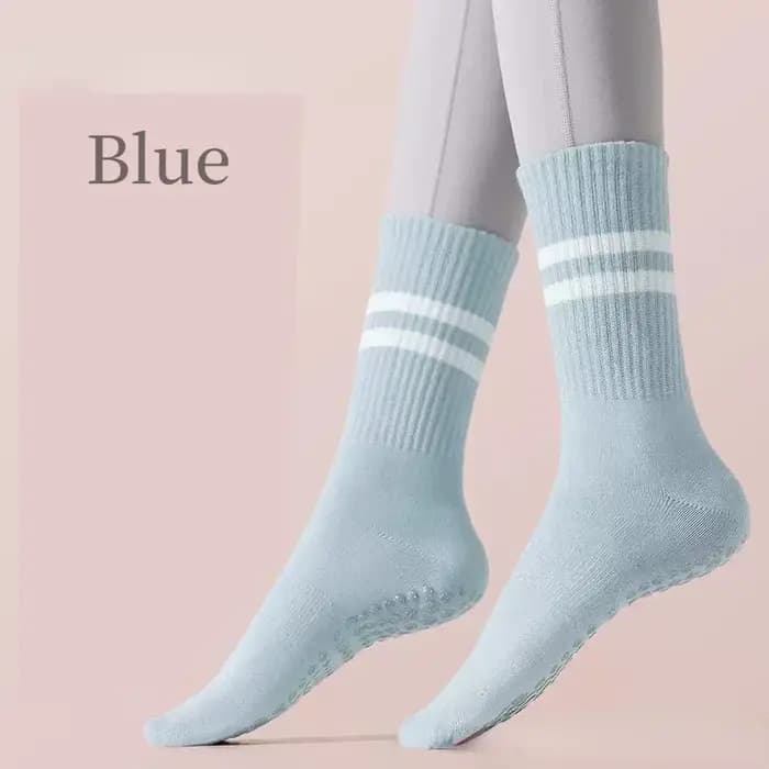 Chaussettes de Yoga en coton, bas mi-tube, professionnelles, antidérapantes, en Silicone, pour Fitness, salle de sport, danse douce, Pilates, sport