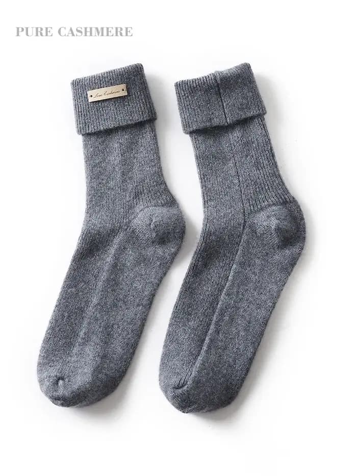 Chaussettes de détente 100 % cachemire pur pour femme