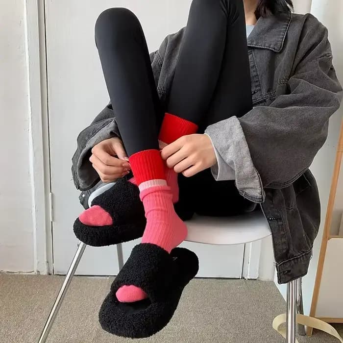 Chaussettes empilées montantes pour femmes