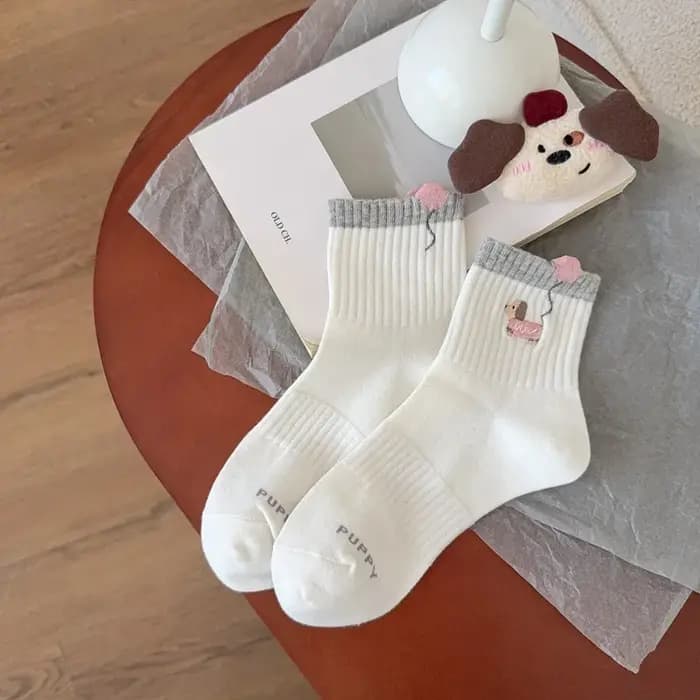 Chaussettes tricotées en coton pour femmes