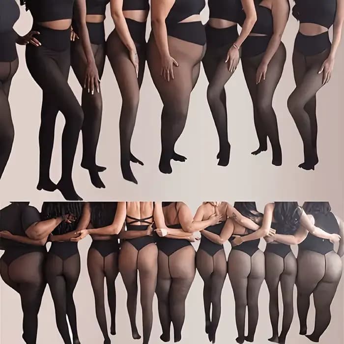 Nouveauté 2026 Collants thermiques sculptants noirs sexy à une couture