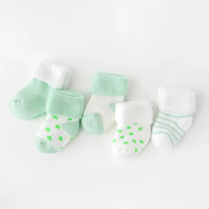 5 paire/lot nouveau garçon et fille bébé chaussettes épais nouveau-né automne et hiver chaud pied chaussette