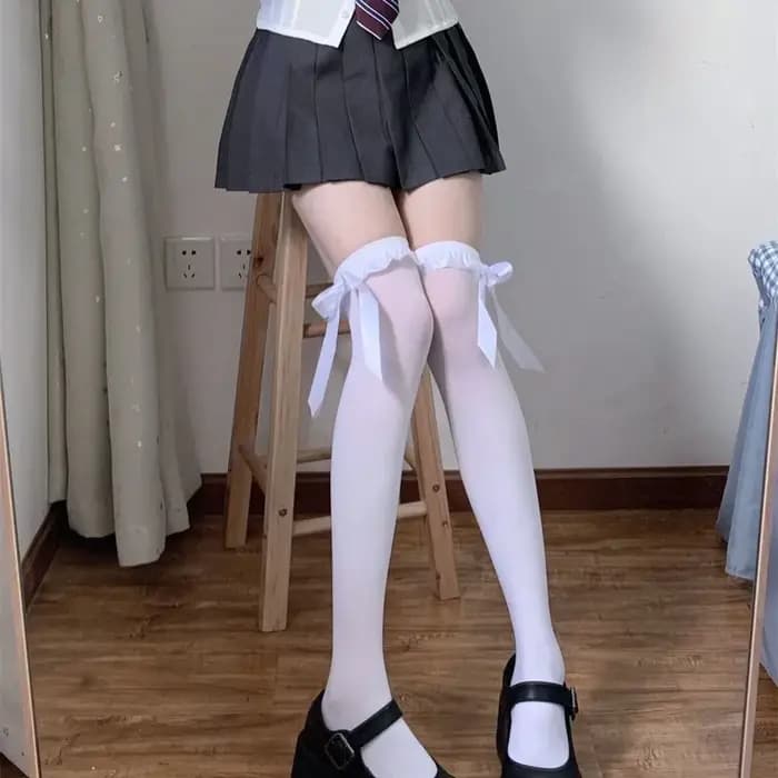 Chaussettes femme beauté japonaise Kawaii douce fille dentelle
