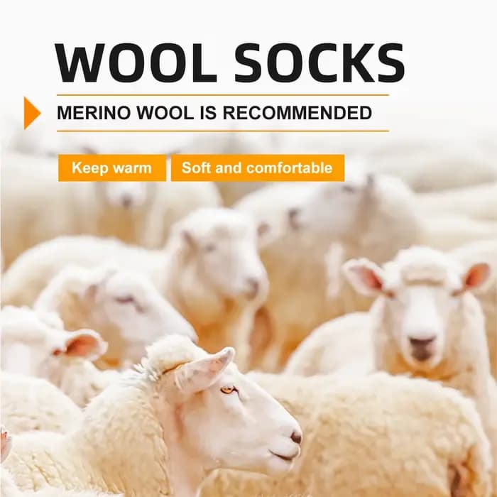 WRELS chaussettes thermiques en laine mérinos hiver chaud Ski randonnée snowboard escalade Compression