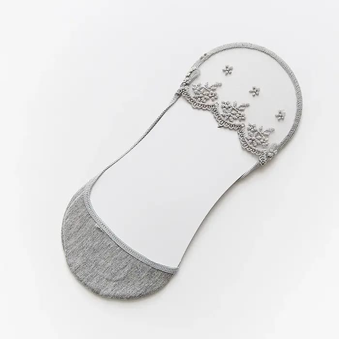 Chaussettes Transparentes Courtes en Dentelle pour Femme