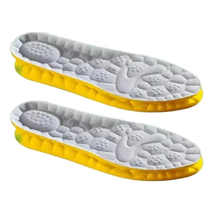 Semelles intérieures sportives 4D Cloud Technology PU pour chaussures, souples, respirantes, amortissantes, pour la course à pied et les soins orthopédiques.