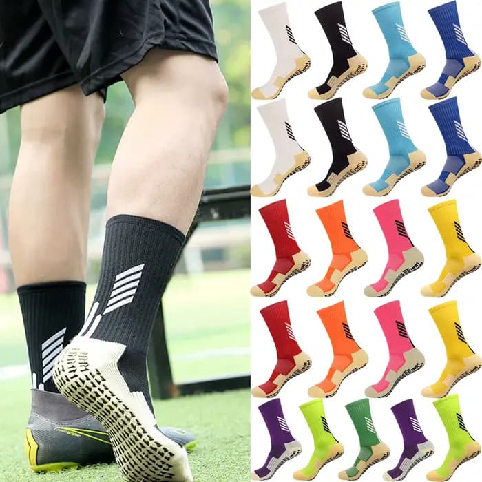 Hommes femmes football grip chaussettes serviette bas sport