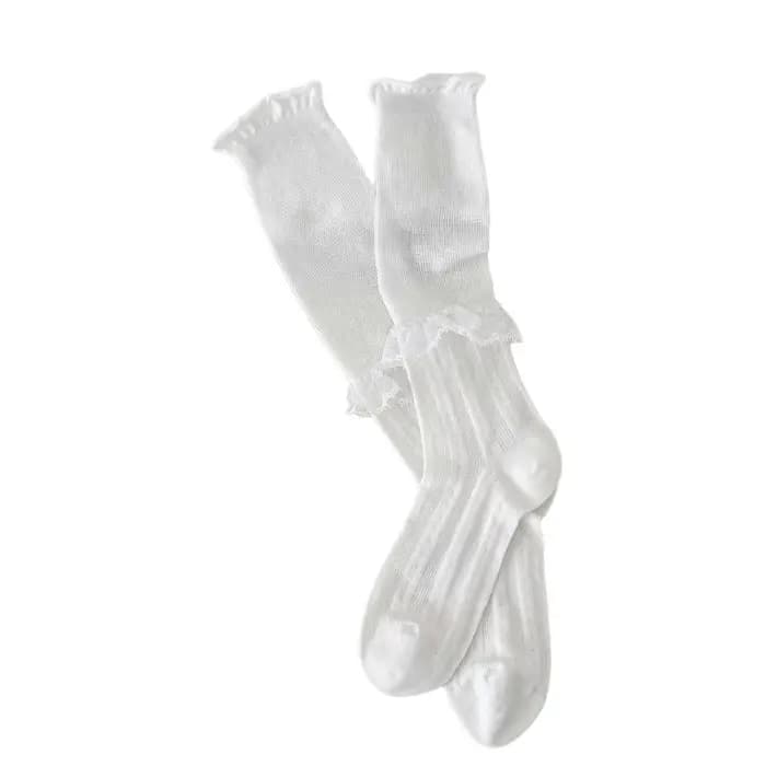 Chaussettes empilées à hauteur de mollet pour femmes