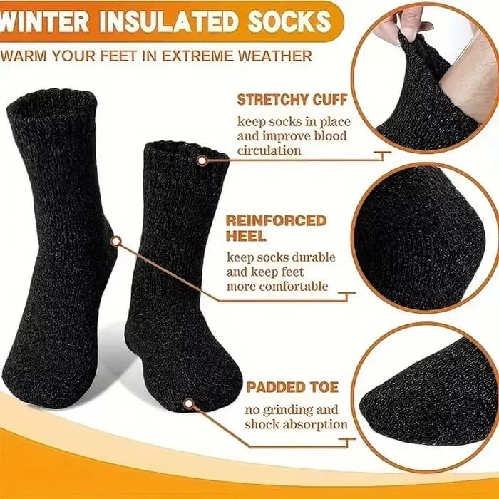 Chaussettes en laine mérinos Super épaisses pour hommes
