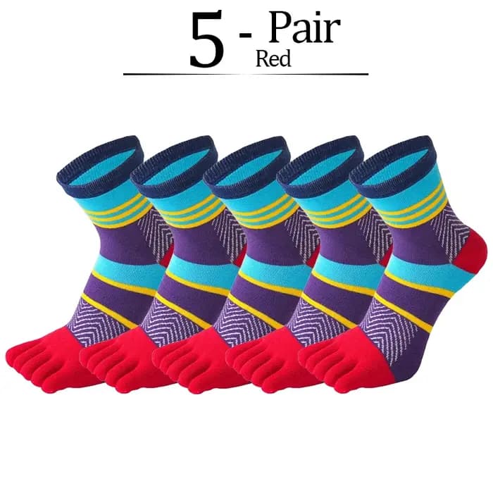 5 paires de chaussettes à cinq doigts pour hommes
