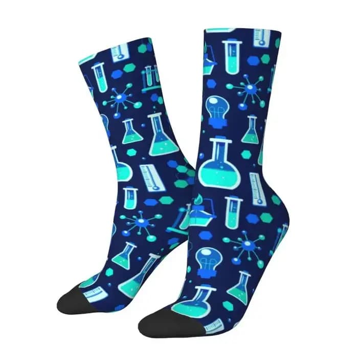 Chaussettes habillées personnalisées de biologie et de chimie pour hommes et femmes
