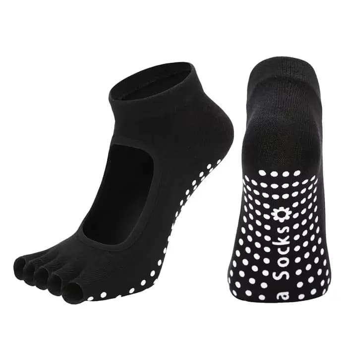 Five Parker-Chaussettes de yoga coordonnantes en coton pour femme, dos nu, danse, ballet, ouvert, de