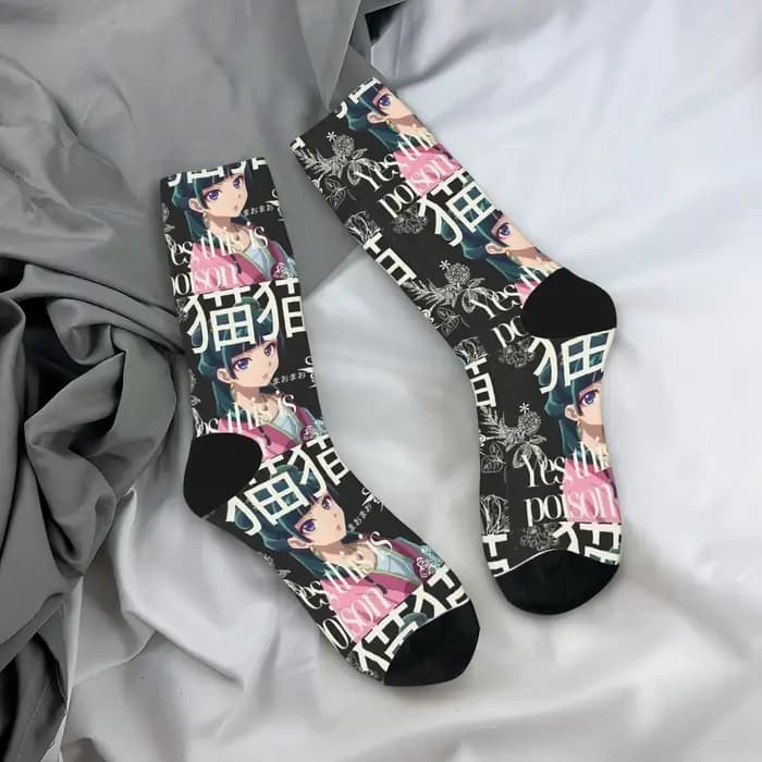 Maomao l'apothicaire journaux chaussettes motif bas antidérapant adultes hommes