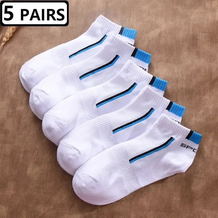 5 paires/ensemble hommes EU43-46 grande taille chaussettes Tube bas cheville