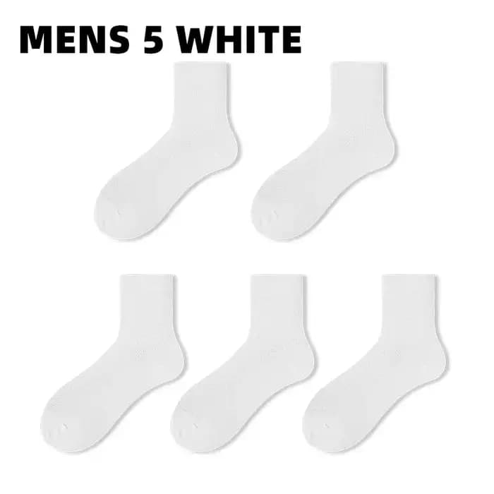 InjCotton-Chaussettes en maille solide pour hommes et femmes