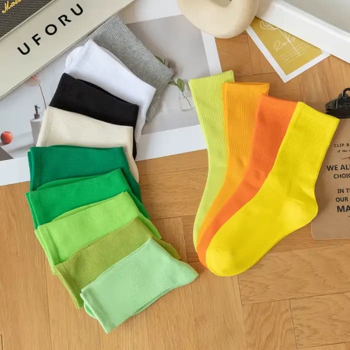 Chaussettes unisexes décontractées en coton