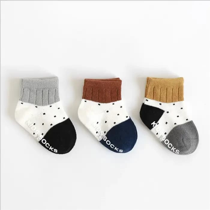 Chaussettes Antidérapantes Courtes en Coton pour Nouveau-Né Garçon et Fille