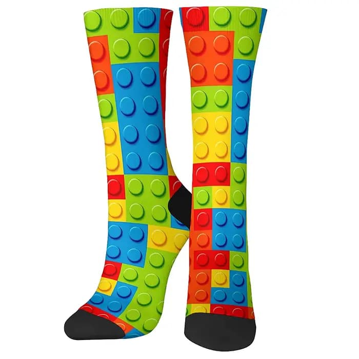 Happy building block chaussettes nouveauté amusant