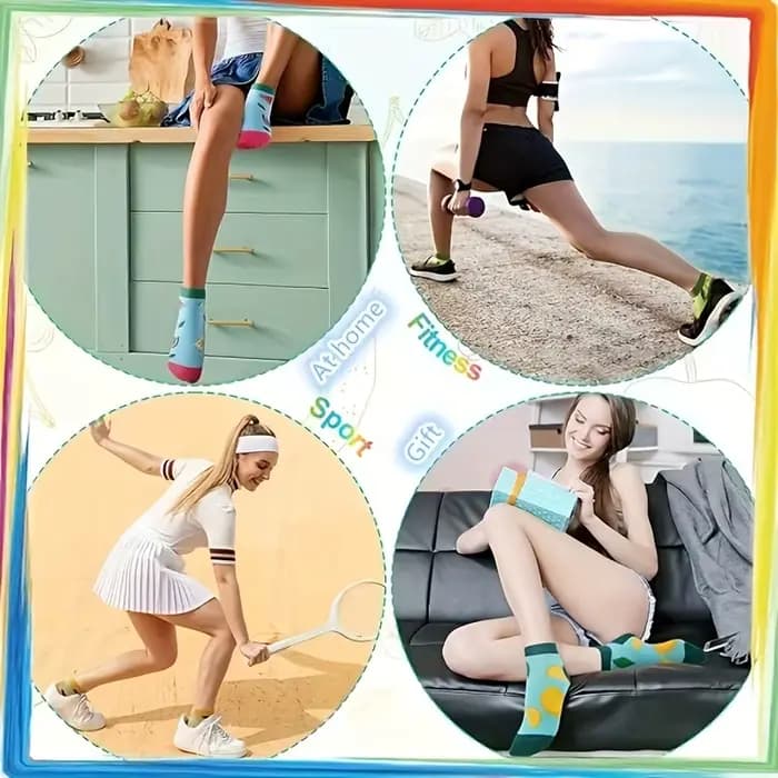 9 paires de chaussettes de sport amusantes pour femmes
