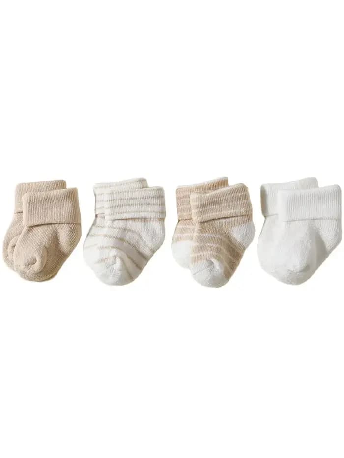 4 paires de chaussettes pour bébé de 0 à 12 mois
