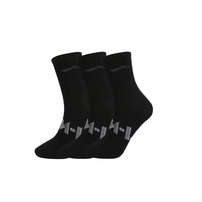 Li-Ning – chaussettes unisexes, 3 paires, Style sport, pour hommes et femmes, 24-28cm, respirantes,