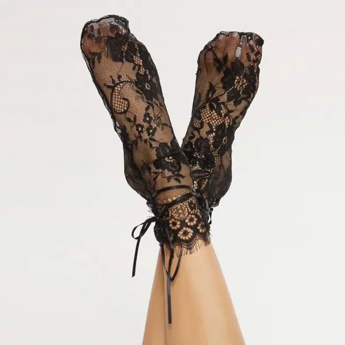 Femmes mode dentelle Tulle maille cheville chaussettes talons hauts mariage mariée soirée