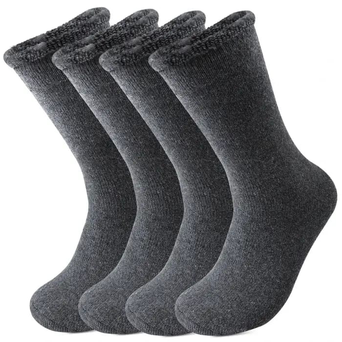 2 paires de chaussettes en laine ultra-épaisses pour hommes