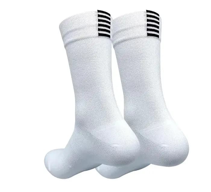 Lot de 4 paires de chaussettes de cyclisme et de course à séchage rapide, mi-mollet, pour hommes et femmes, idéales pour le sport et le fitness